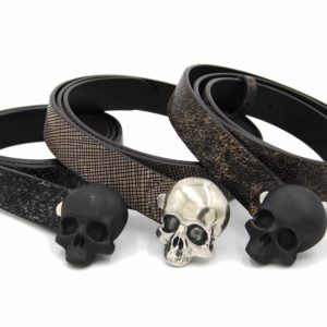 Jessica Cohen reversible skull belt