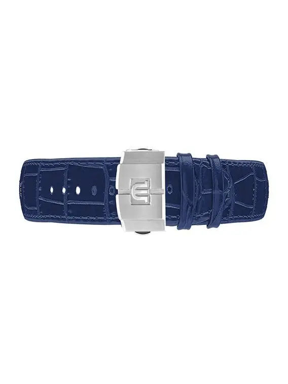 Bracelet Maurice Lacroix Aikon en cuir de veau bleu ML740-005052